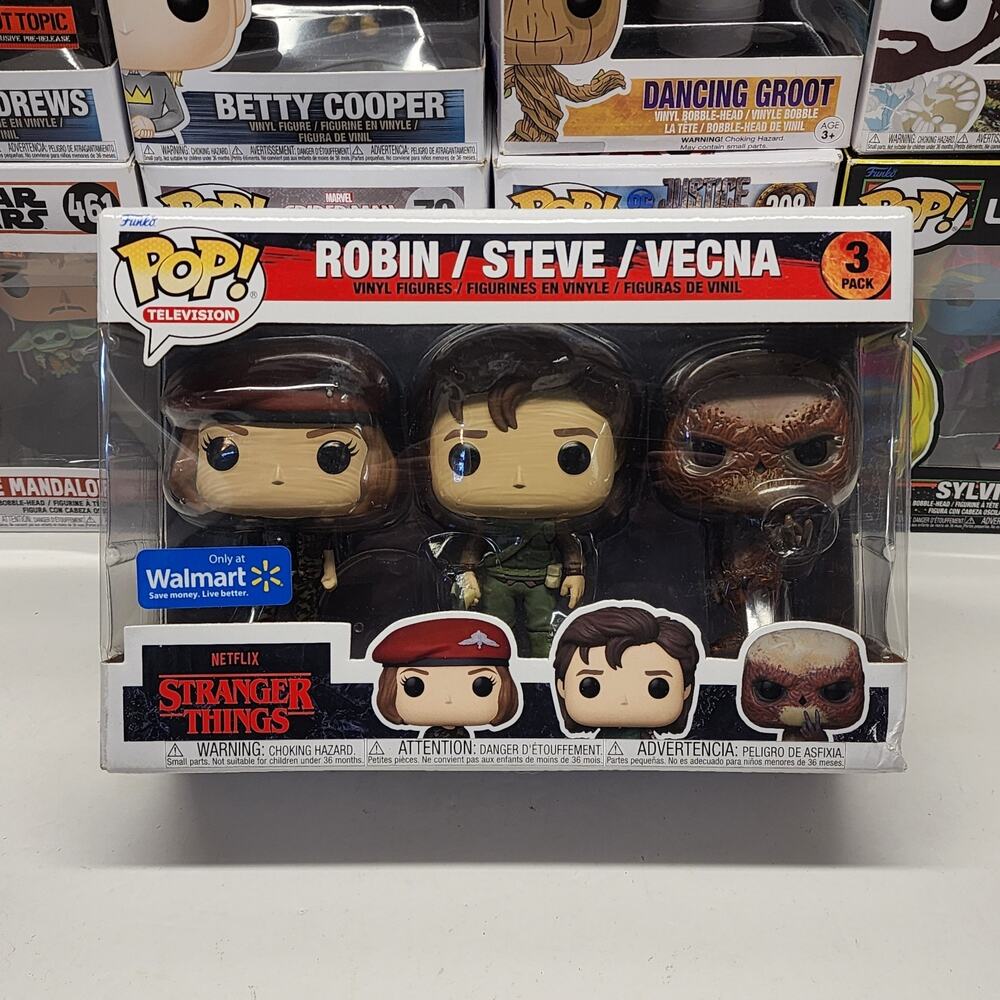 Funko Pop! Stranger Things Robin/Steve/Vecna Netflix TV 3-Pack Vinyl Figures